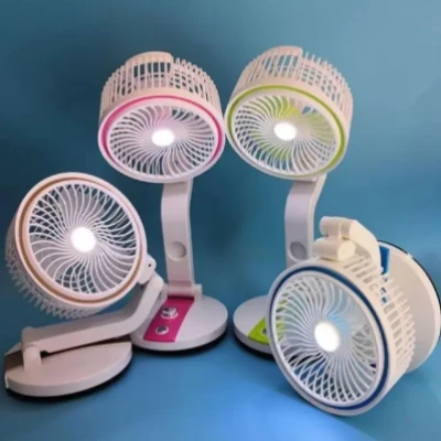 Folding Fan with led Light Multifunction USB Charging